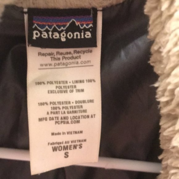 EUC Patagonia Los Gatos Fleece Sherpa Jacket in Khaki (S) - Picture 7 of 7